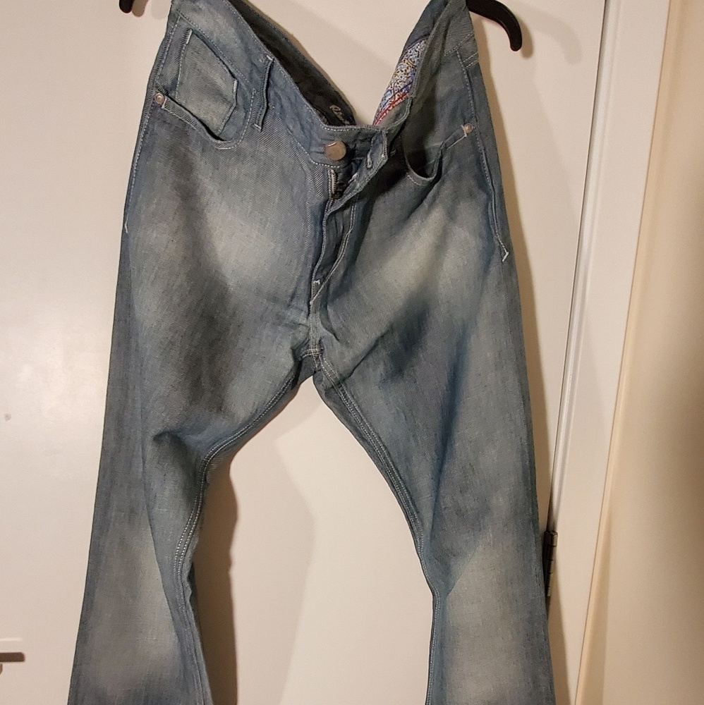 Robert Graham slim jim 34 faded grey jeans